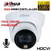 DOMO EXTERIOR | FULL-COLOR STARLIGHT | 1080P | LED 20M | IP67 | MICROFONO