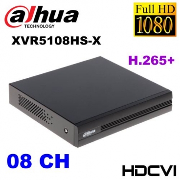 DVR 8CH PENTABRIDO | H.265+ | 1080P | VGA & HDMI | 1 HDD | 8+4CH IP | ONVIF 16.12