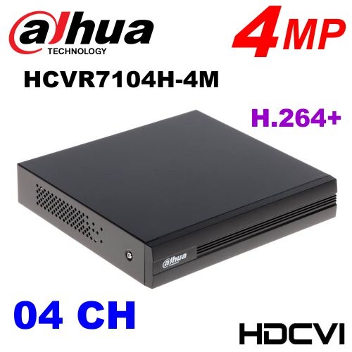 DVR 4CH TRIBRIDO | H.264+ | 4MP | VGA & HDMI | 1 HDD | 4+2CH IP | ONVIF 2.4.1